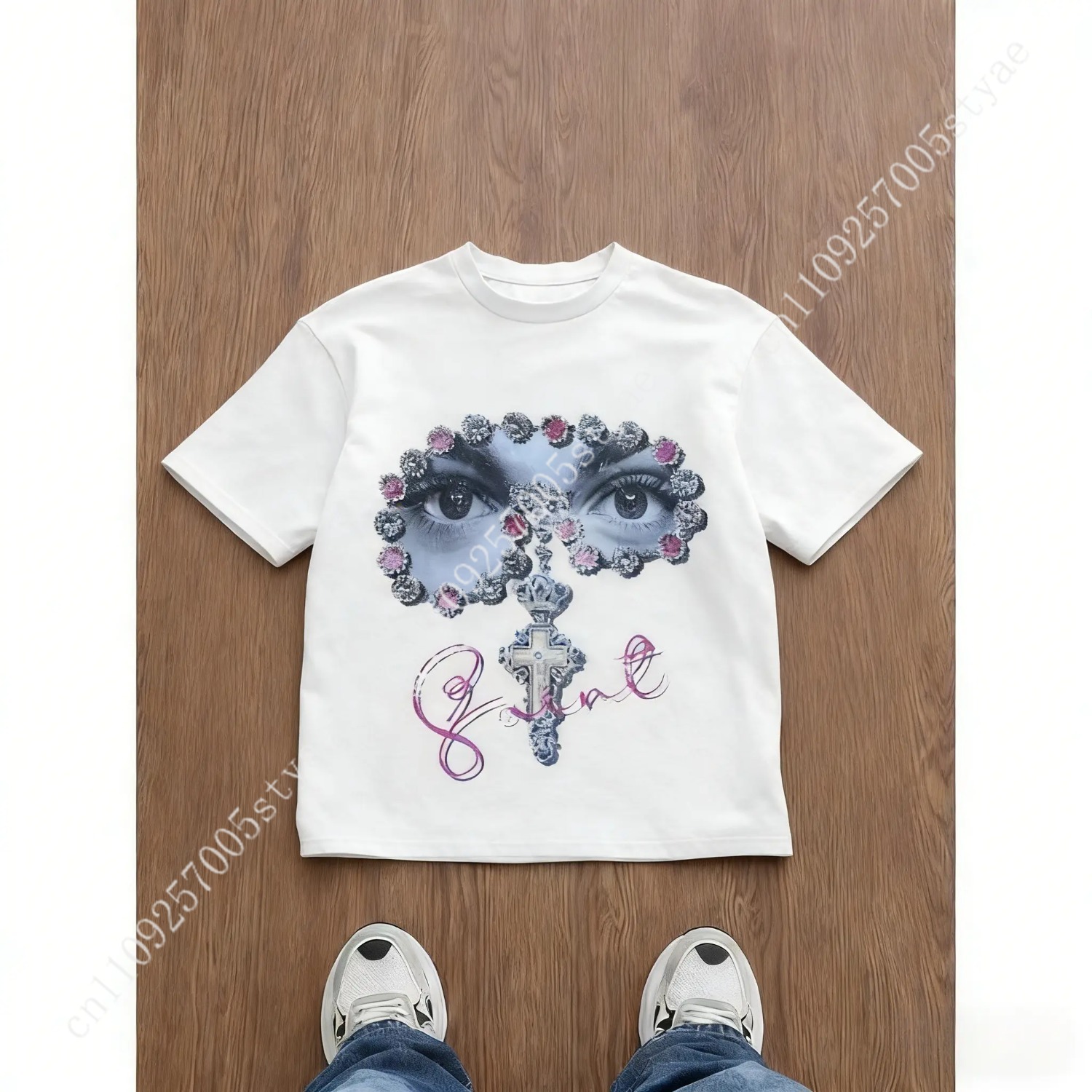 Tee Graphic Print - Мужская футболка свободного кроя с графическим