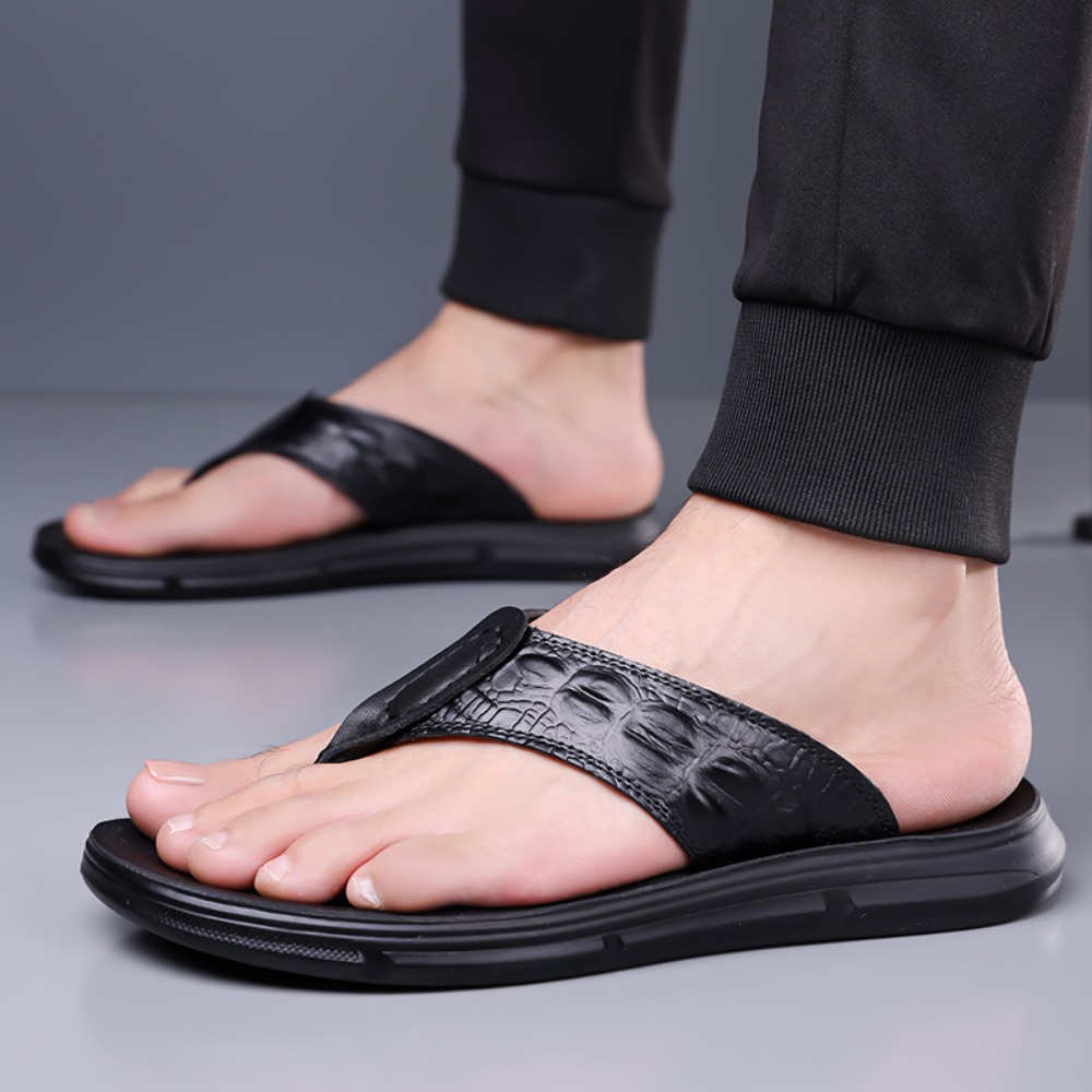Мужские кожаные шлепанцы Oiaan – обзор и цена Flip Flop Leather Men