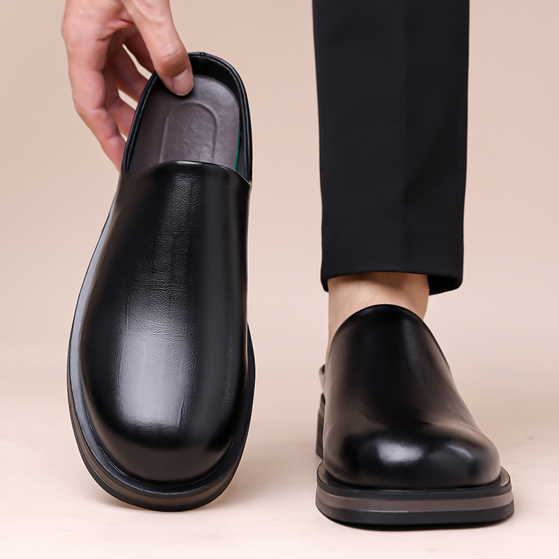 Мужские слипоны-мюли, глянцевы – обзор и цена Flip Flop Leather Men