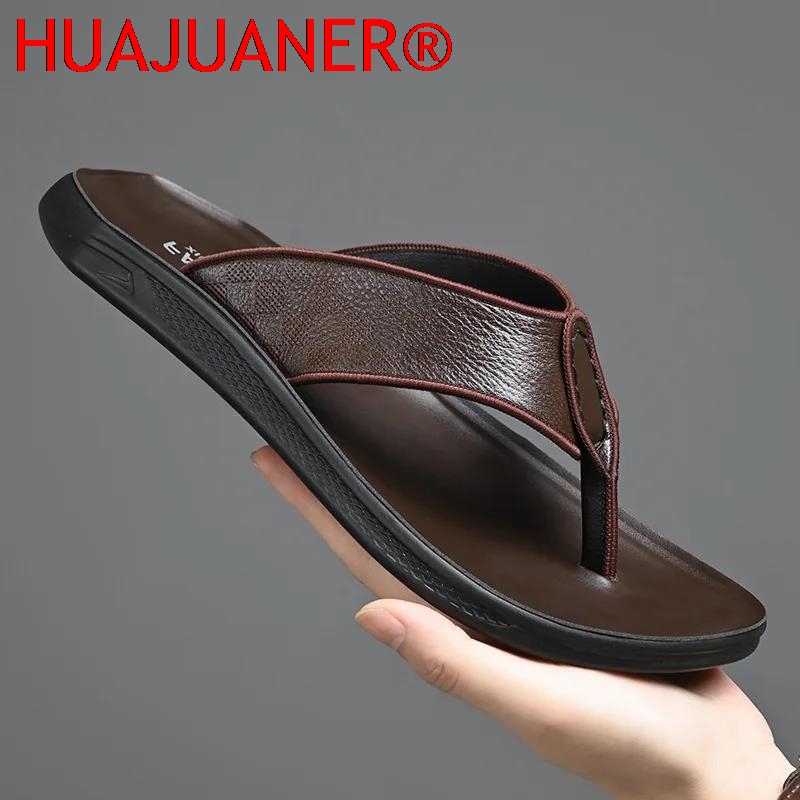 Мужские повседневные уличные с – обзор и цена Flip Flop Leather Men